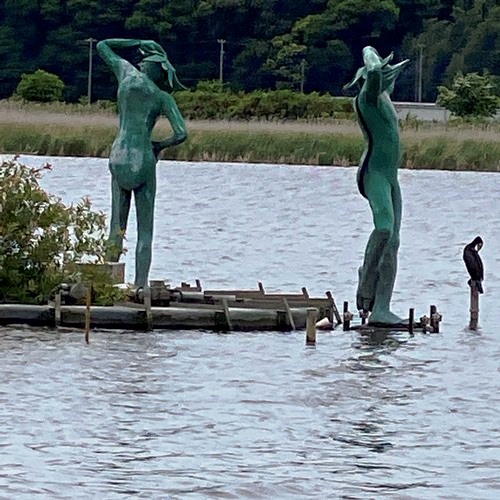 手賀沼の河童の像