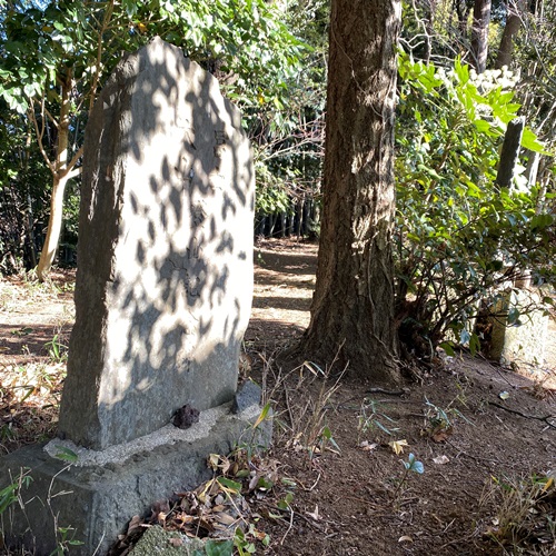 岡発戸八幡神社の富士大山登山記念碑